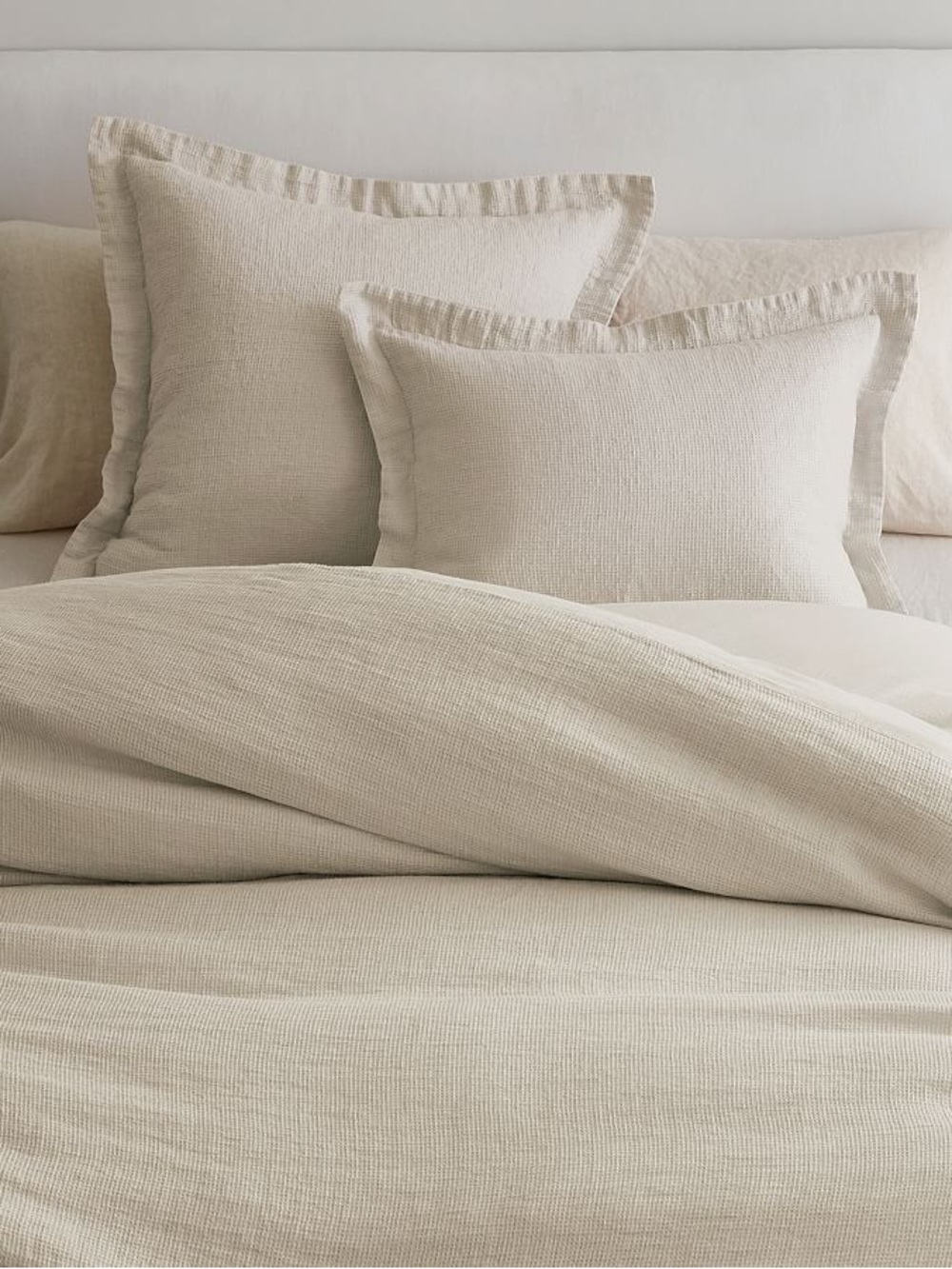 Pottery Barn Flax Textured Cotton King/Cal King Duvet Cover